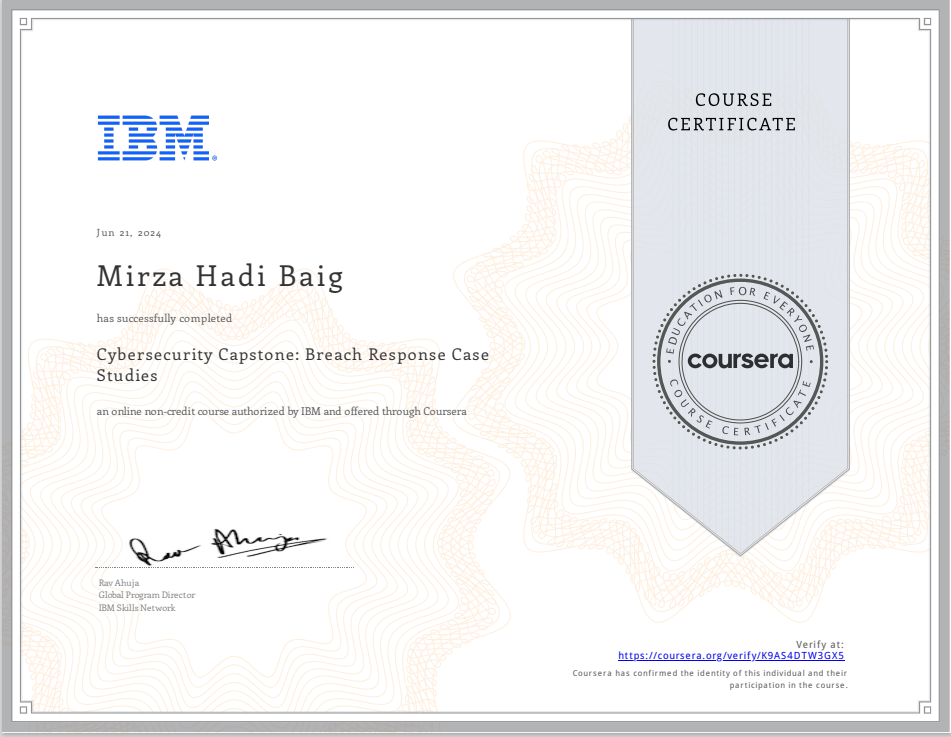 IBM ISC2 Cybersecurity Professional Certificate